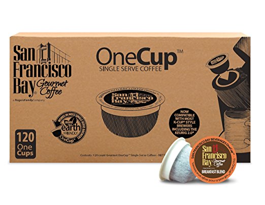 San Francisco Bay Single Serve K-Cups 120-Count Breafast Blend or Organic Rainforest Blend $35.99 or $34.19 w/ 5% Amazon S&S