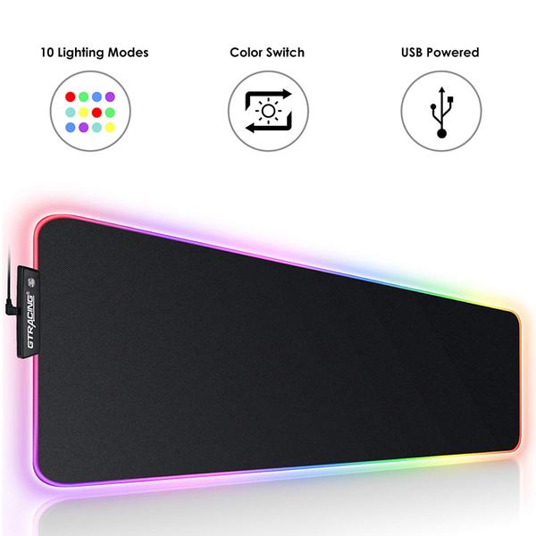 GTRacing rgb gaming mouse pad $13.99