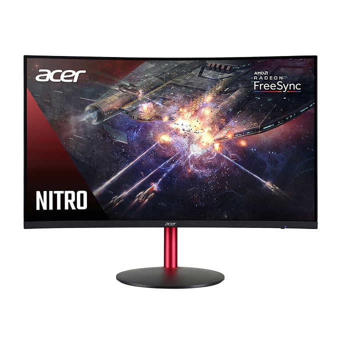 Acer Nitro 32" Class QHD FreeSync Curved 1440P 165Hz Gaming Monitor $299.99