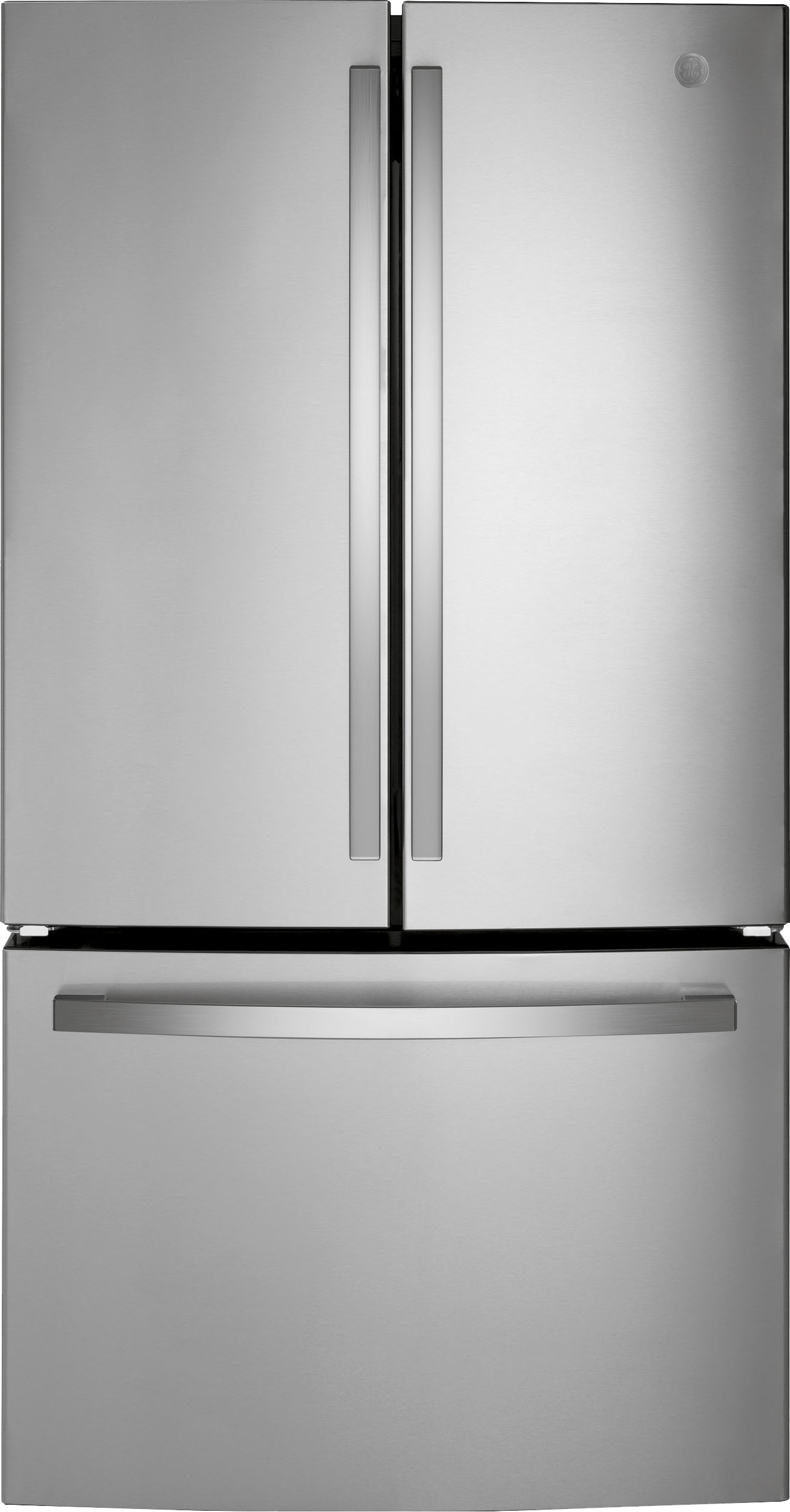 GE 27.0 cu. ft. French Door Refrigerator in Fingerprint Resistant Stainless Steel, ENERGY STAR GNE27JYMFS - $1598.00