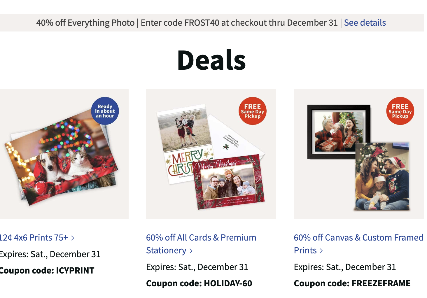 Walgreens Photo Deals 40 60 Off Cards Gifts Magnets And More 0 96