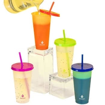Costco Members: Manna Color Changing Confetti Plastic Tumblers, Set of 12 - $9.97