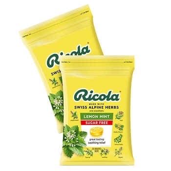 Costco Members: Buy 3 Qty - Ricola Sugar Free Lemon Mint Cough Drops (Total 630 Drops) - $36.97