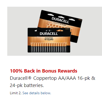 Office Depot - 100% back in rewards on 16 & 24 pack Duracell AA/AAA Batteries