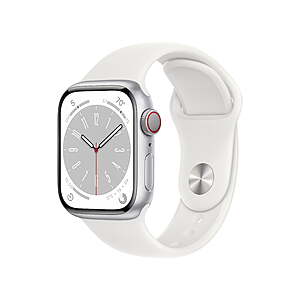 Apple Watch Series 8 GPS + Cellular 41mm Silver Aluminum Case with White Sport Band - S/M. Walmart $299.00 shipped