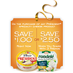$2.50/1 President’s Specialty Cheese Coupon (When You Share with 3 Friends)= cheap cheese