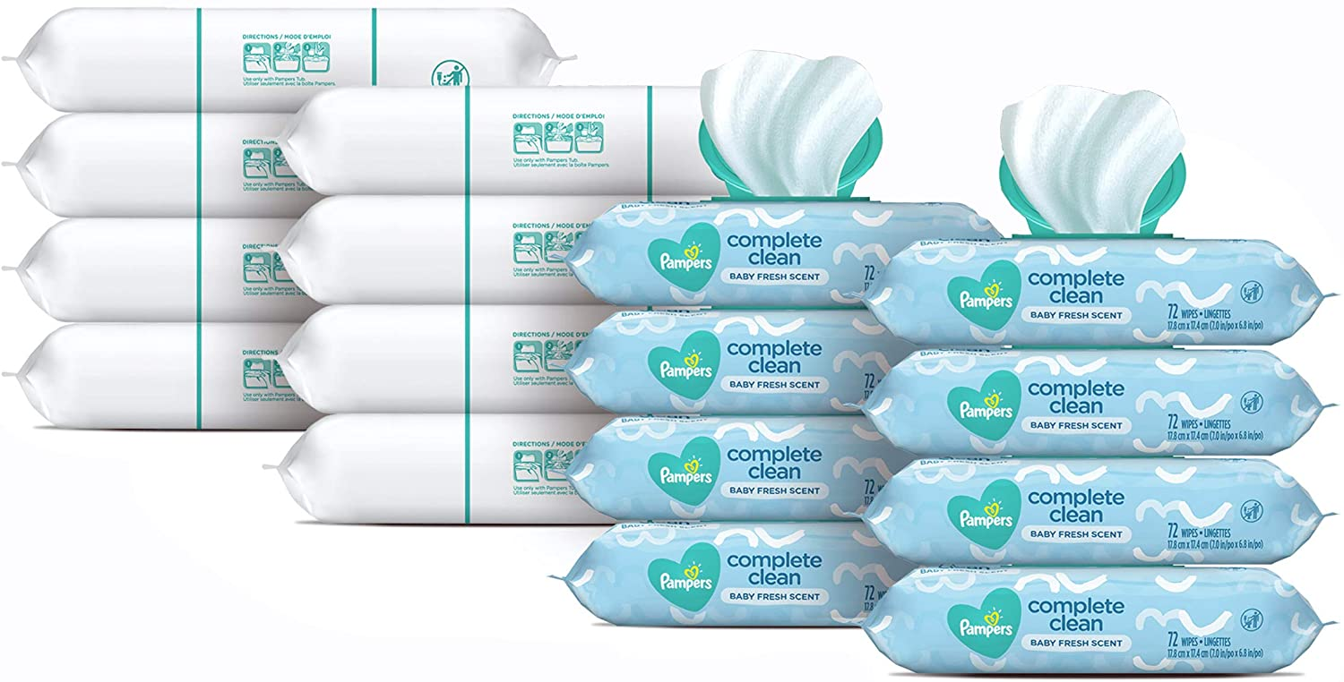 Amazon.com- Pampers Complete Clean Baby Wipes 1152 wipes - 21.74 with first subscribe and save