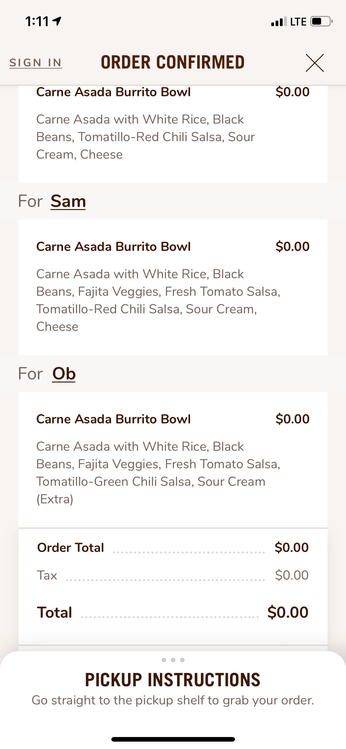 Free Chipotle Carne Asada Burrito Bowl Ymmv App Only