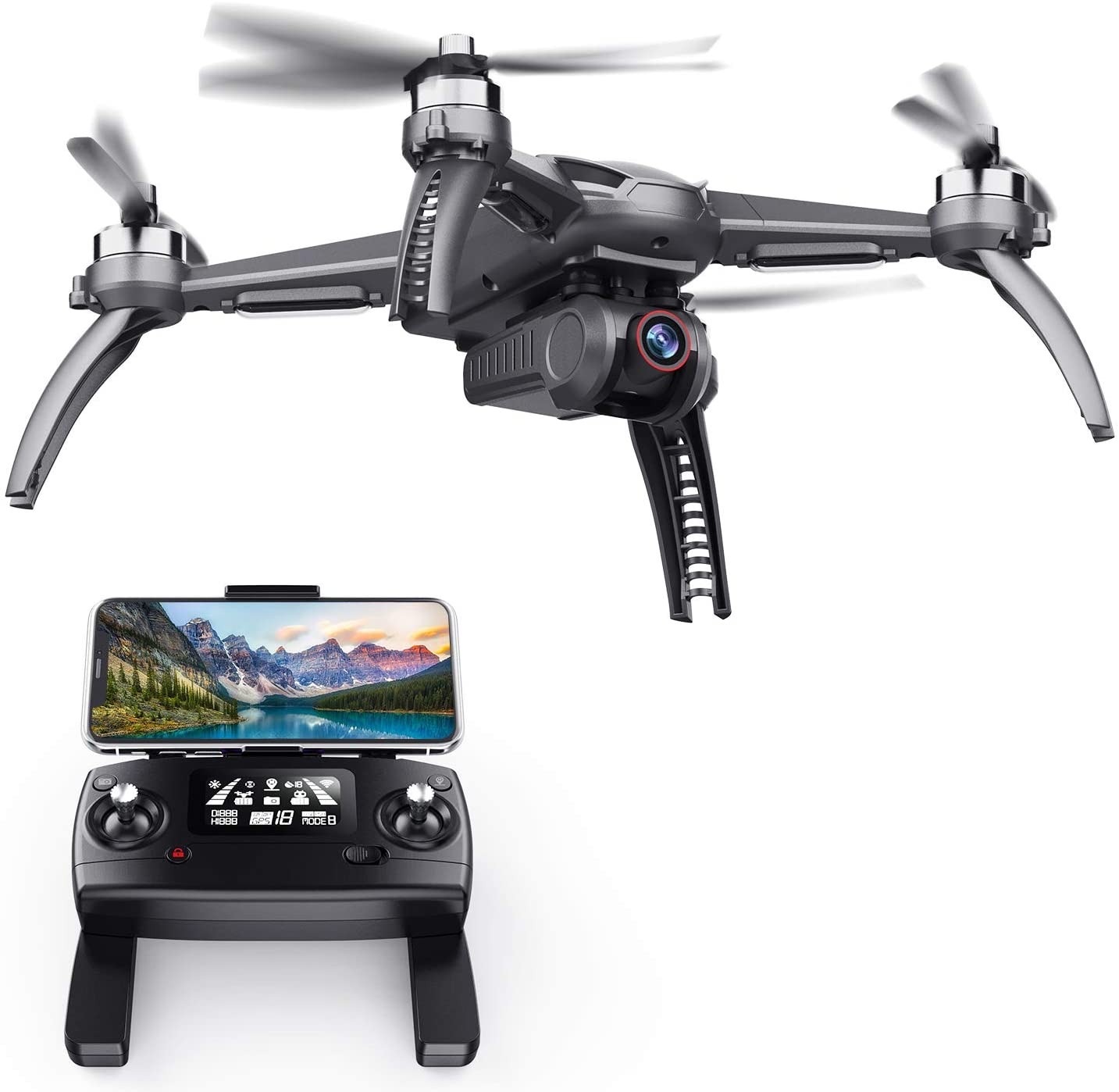 SANROCK B5W GPS Drone with 4K UHD Camera for Adults Kids Beginners, Quadcopter with Brushless Motor, 5GHz FPV Transmission, Auto Return Home, Long Range Control $119.99