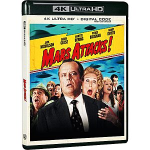 Mars Attacks! (4K Ultra HD + Digital) $15 