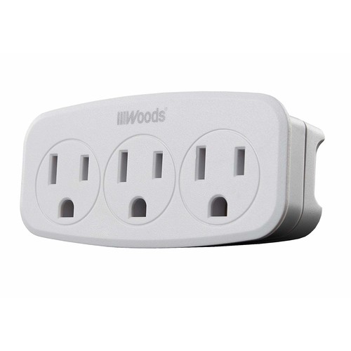 Woods 3-Outlet Wall Tap with Phone Cradle $1.80