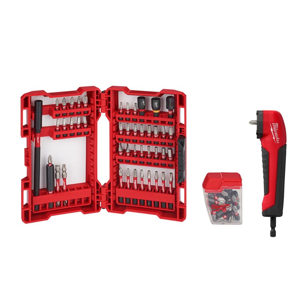 Milwaukee SHOCKWAVE Impact Duty Alloy Steel Screw Driver Bit Set (70-Piece) with Right Angle Drill Adapter $32.97 @homedepot