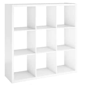 9 Compartment White Stackable Wood Laminate Cube Organizer $16.77 @lowes YMMV in store only