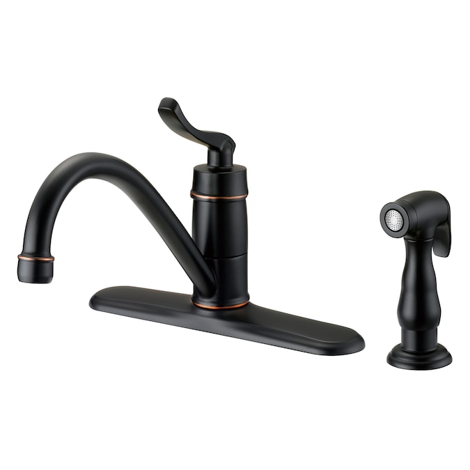 Project Source Laural Oil Rubbed Bronze 1-Handle Deck-Mount Low-Arc Handle Kitchen Faucet (Deck Plate Included) $24.99 @lowes YMMV