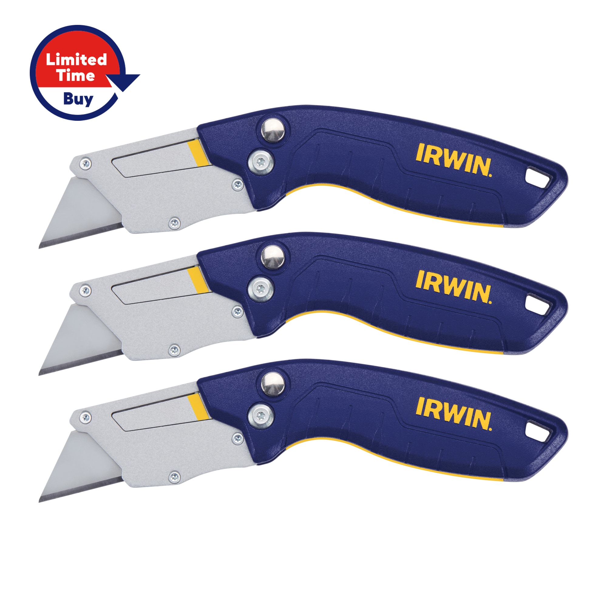 IRWIN 3Blade Folding Utility Knife with On Tool Blade Storage 9.98