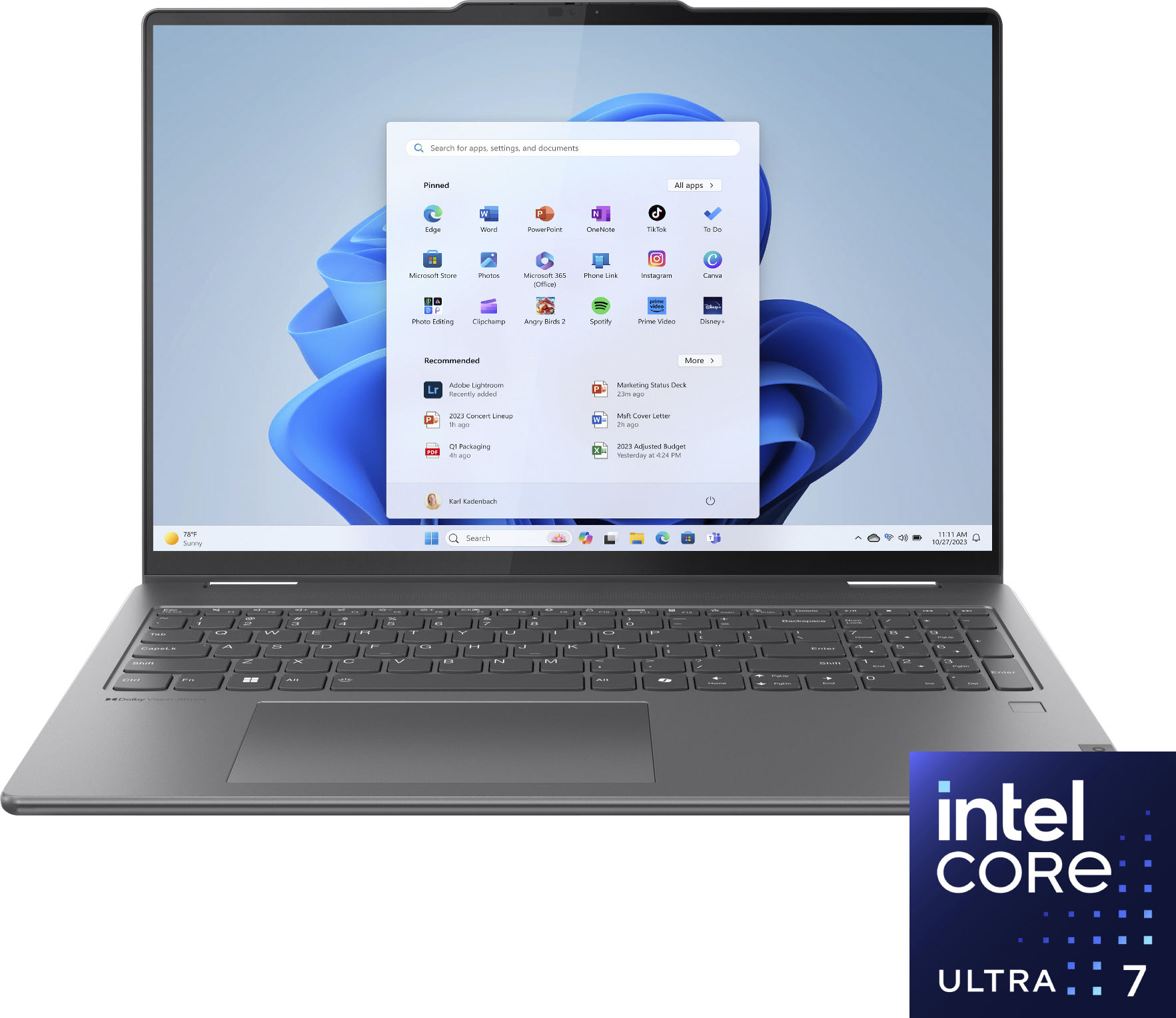 Lenovo - Yoga 7i 2-in-1 16" 2K Touchscreen Laptop - Intel Core Ultra 7 155U with 16GB Memory - 1TB SSD - Storm Grey $800 @bestbuy