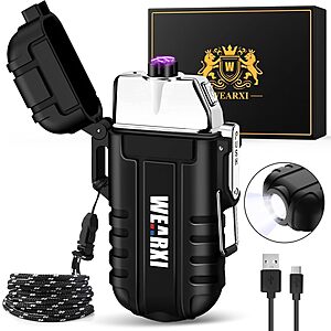 Wearxi Rechargeable Electric Arc Lighter with 3x LED Modes $6.29 AC @amazon