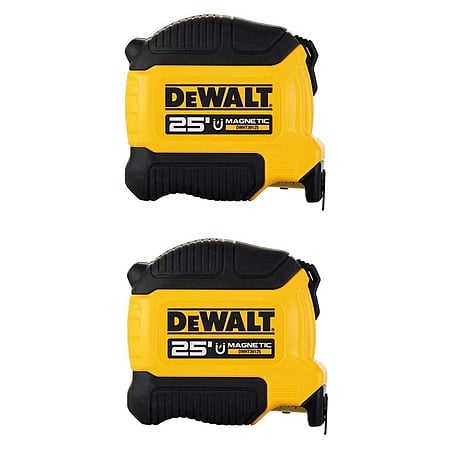 DEWALT 25 ft. Magnetic Tape Measure (2-Pack) $11 @homedepot YMMV clearance