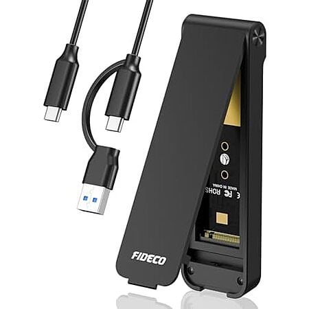 Fideco M.2 NVMe SSD Enclosure (M & M+B Key, 2230/2242/2260/2280, USB 3.2 Gen 2) $8.43 AC @amazon