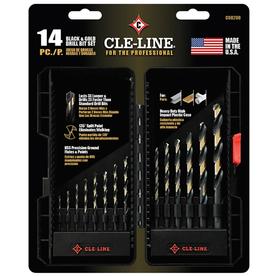 CLE-LINE High-Speed Steel Twist Drill Bit Set Made in USA $9.99 @lowes YMMV