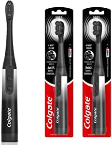 Colgate 360 Charcoal Sonic Powered Battery Toothbrush, Pack of 2 for $8.98