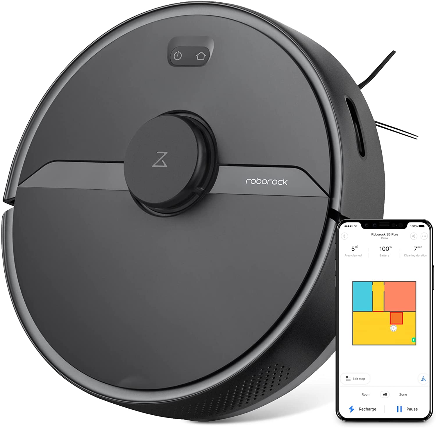 Roborock S6 Pure Robot Vacuum and Mop for $327.59