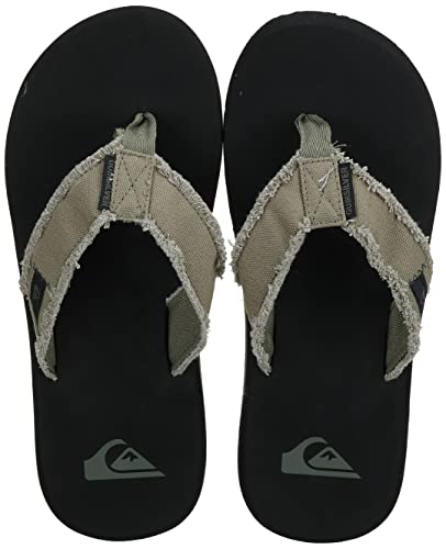 Quiksilver Men's Monkey Abyss 3 Point Sandal, Green/Black/Brown, 11 M US for $12.99