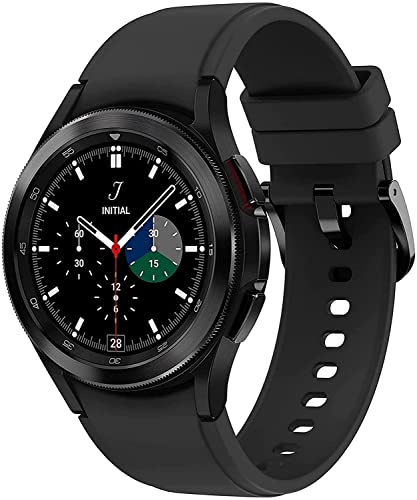 SAMSUNG Galaxy Watch 4 Classic 42mm Smartwatch with ECG Monitor Tracker for Health, Fitness, Running, Sleep Cycles, GPS Fall Detection, Bluetooth, US Version, Black for $218
