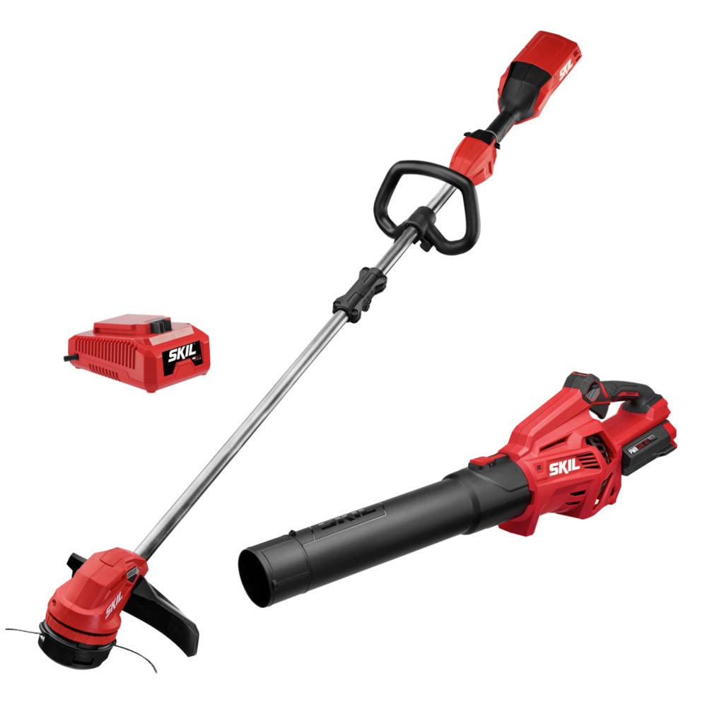 SKIL CB7478C11 PWR CORE 40 Brushless 40V 14" String Trimmer and Leaf