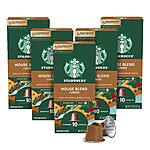 Starbucks by Nespresso Original Line, House Blend, Medium Roast Coffee, 50-count Espresso for $8.47