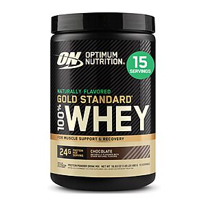 Optimum Nutrition Gold Standard 100% Whey Protein Powder,Naturally Flavored Chocolate,15 Servings (Packaging May Vary) for $22.79