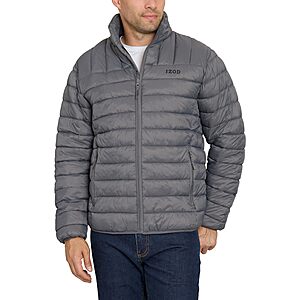 IZOD Men's Classic Puffer Jacket,Grey for $17.99