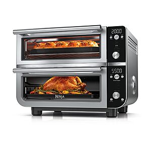 Ninja Double Oven Pro Smart XL Countertop Oven & Air Fryer | 30.2 Qt Capacity | 12-in-1 with Smart Finish & DualZone Tech to Cook 2 Meals at Once | for $250