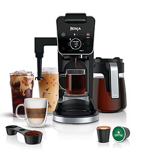 Ninja Specialty Drip Coffee Maker | DualBrew™ Pro Specialty Coffee Machine w/ Frother, Paper Filter | Brew with Pods & Grounds, K Cups Compatible | 4 Brew Styles for $180