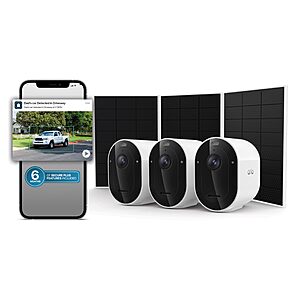 Arlo Pro Security Camera 2K HDR (6th Gen, 2025 Release) 2 Cam + 2 Solar Panels + 6 Months of Secure Plus Plan 