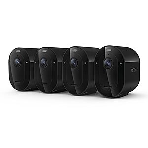 4 x Arlo Pro Security Camera 2K HDR (6th Gen, 2025 Release) - Wireless Outdoor Camera, Rechargeable Removeable