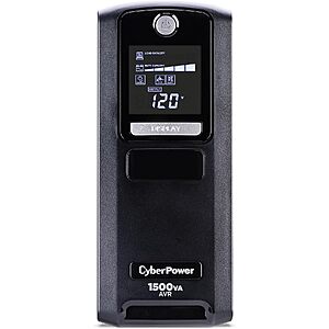Prime: CyberPower CP1500GAVR 10-Outlet 1500VA/900W AVR Line‑Interactive UPS Battery Backup $129 + Free S&H