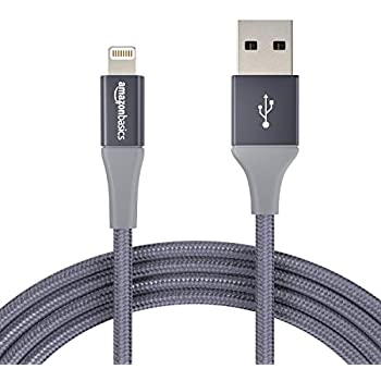 AmazonBasics Lightning to USB A Cable, Advanced Collection, MFi Certified iPhone Charger, Grey, 10 Foot, 12 Pack for $28.20