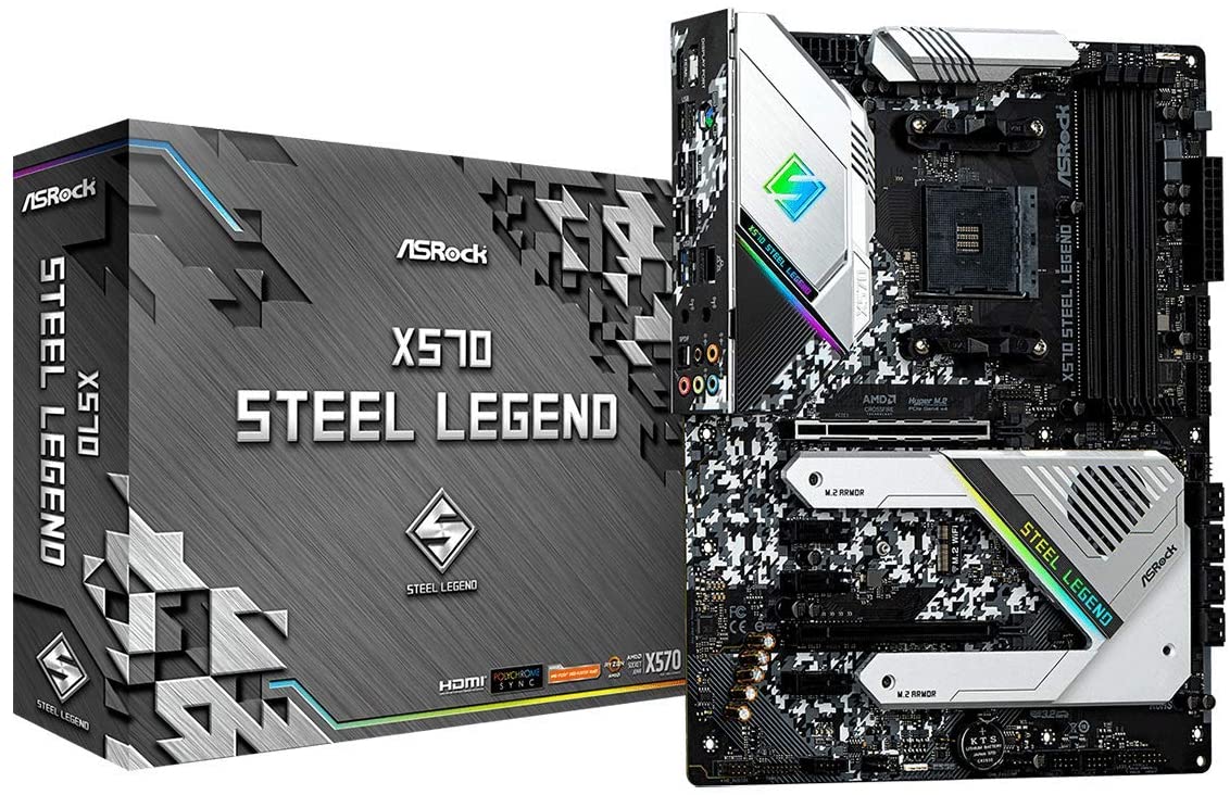 ASRock AM4/X570 Steel Legend/4DDR4/HDMI/DP/R45 Motherboard for $169.99