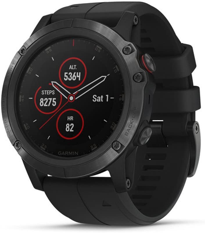 Garmin fenix 5 Plus, Premium Multisport GPS Smartwatch, Features Color Topo Maps, Heart Rate Monitoring, Music and Contactless Payment, Black with Black Band for $329