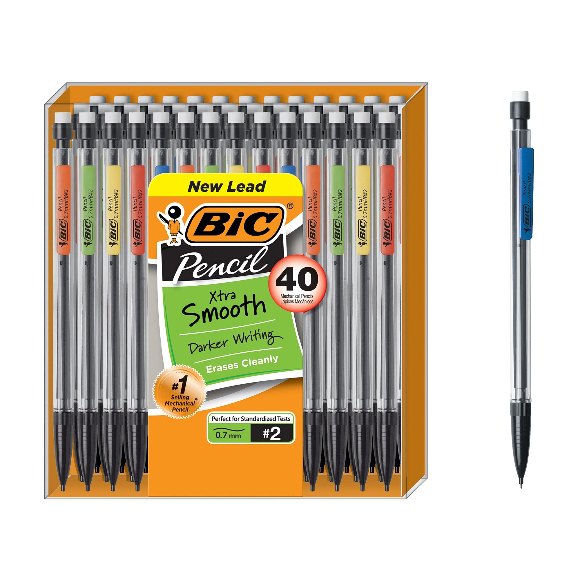 BIC Xtra-Smooth Mechanical Pencil, Medium Point (0.7 mm), 40-Count , Black for $4.78 @ Amazon