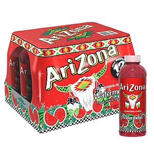 AriZona Watermelon, Fruit Juice Cocktail, 16 Fl Oz, 12 Pack $6.62