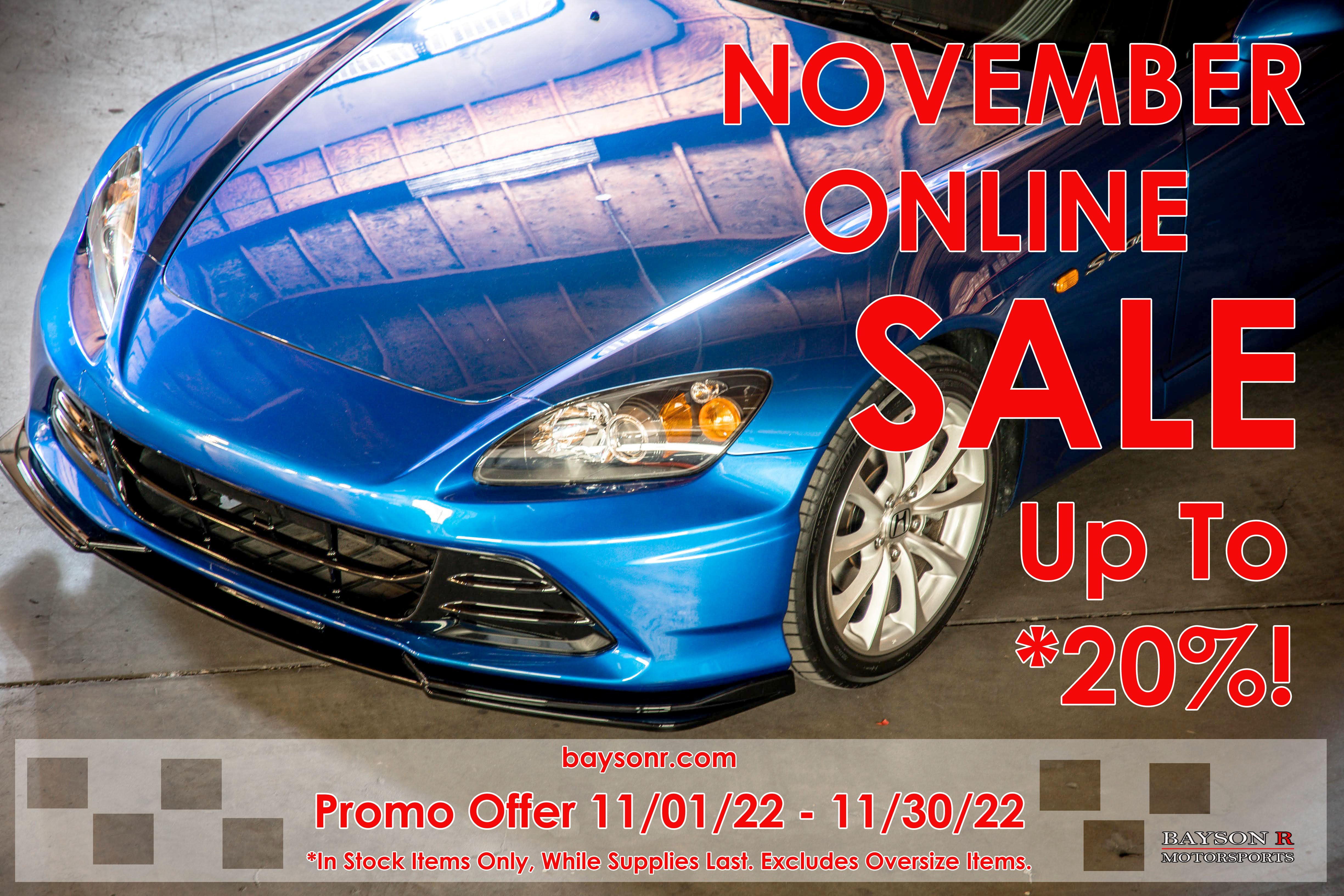 November sale up to 20% off