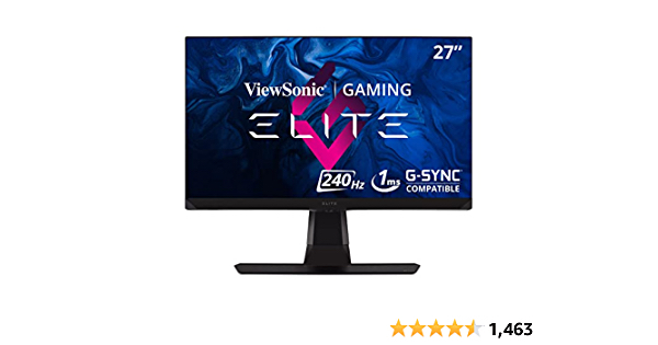 ViewSonic ELITE XG270 27 Inch 1080p 1ms 240Hz IPS Gaming Monitor with GSYNC Compatible, Advanced RGB - $299