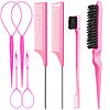 8-Piece Aigee Hair Styling Combs Set (Pink) $2.83 + Free Shipping w/ Prime or on $35+