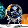Hdcrystalgifts 60mm 3D Rose Flower Crystal Ball with Stand Decorative Paperweight (Style*3) $3.59 + Free Shipping w/ Prime or on $35+