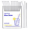 10-Pack HeykirHome Reusable Glass Straws (8.5''x10 MM) $3.49 + Free Shipping w/ Prime or on $35+
