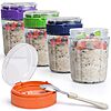 16-Oz 4-Pack Overnight Oats Containers w/ Lid &amp;amp; Spoon (Glass Mason Jars) $8.99 + Free Shipping w/ Prime or on $35+