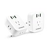 2-Pack European Travel Plug Adapter w/ USB C 20W 4 Outlets 3 Fast Charge Ports $7.99 + Free Shipping w/ Prime or on $35+