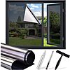 17.5&amp;quot;x78.7&amp;quot; One Way Privacy Window Film &amp;amp; Reflective Sun Blocking Window Tint w/ 3 Tools (Black) $5.88 + Free Shipping w/ Prime or on $35+